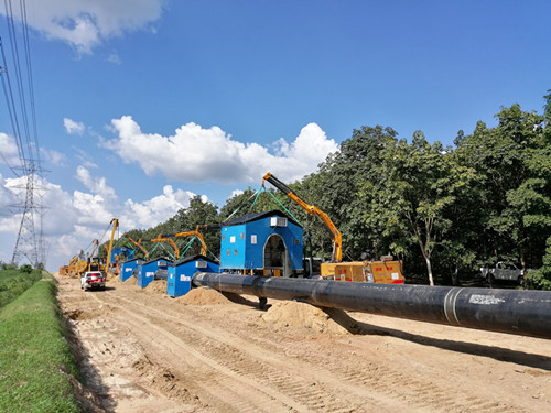熊谷管道自动焊机应用于泰国五号线天然气管道建设