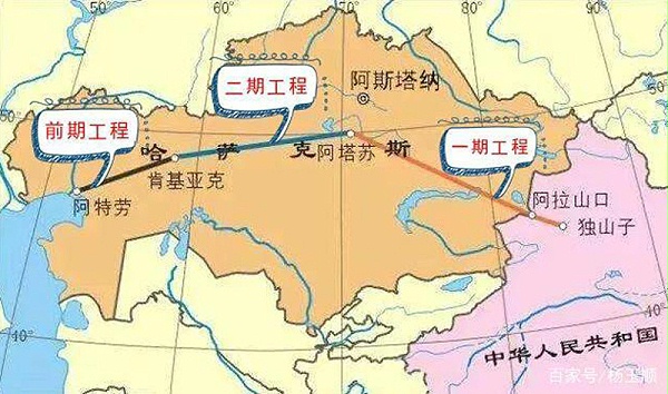 中哈原油管道路线图